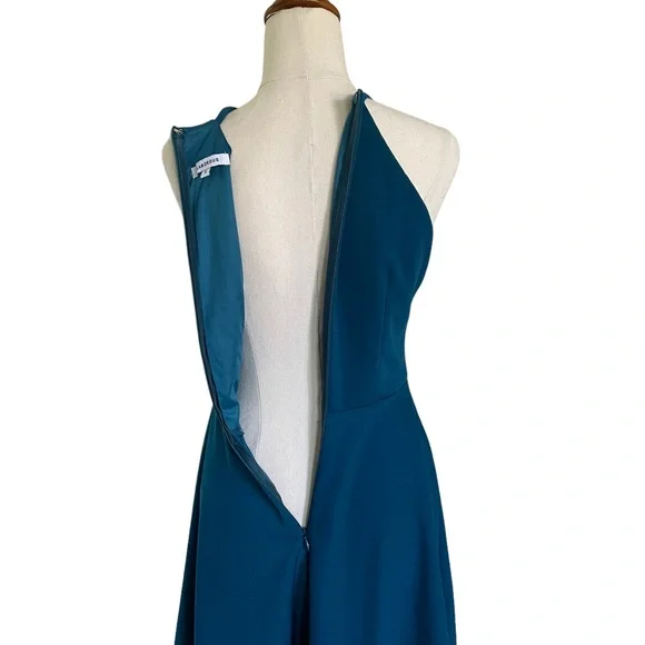 GLAMOROUS Sz S Aqua mini party dress with metal neckline detailing - Picture 7 of 8